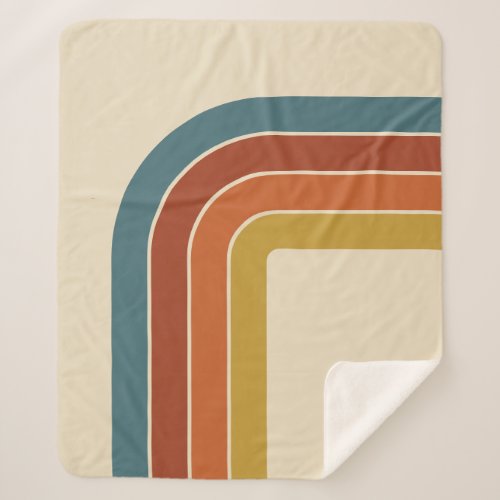 Retro 70s Curve Sherpa Blanket