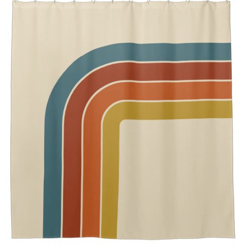 Retro 70s Curve Shower Curtain