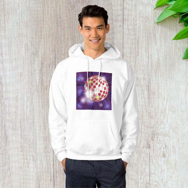 Retro 70s Disco Ball Vibrant Red Hoodie (Creator Uploaded)