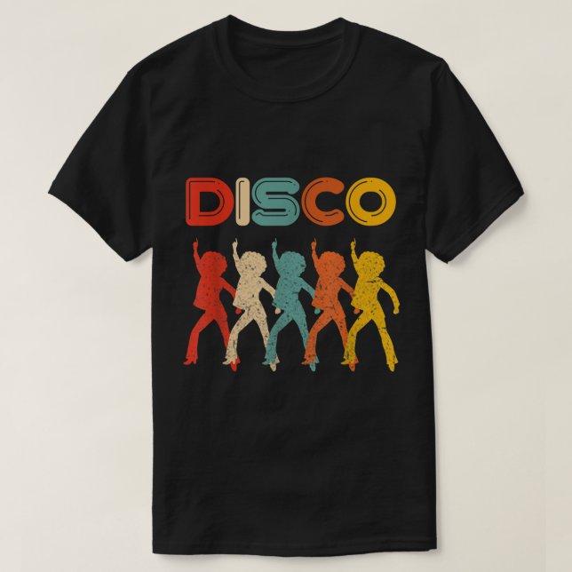 Retro 70s Disco Dancer Vintage Design T-Shirt (Design Front)