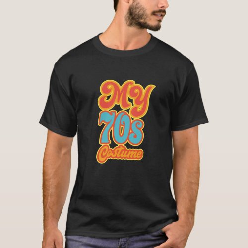 Retro 70s Disco Party Costume Simple Vintage T_Shirt