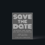 Retro 70s Disco Typography Black and White Wedding Save The Date<br><div class="desc">Retro 70s Disco Typography Black and White Wedding Save the Date</div>