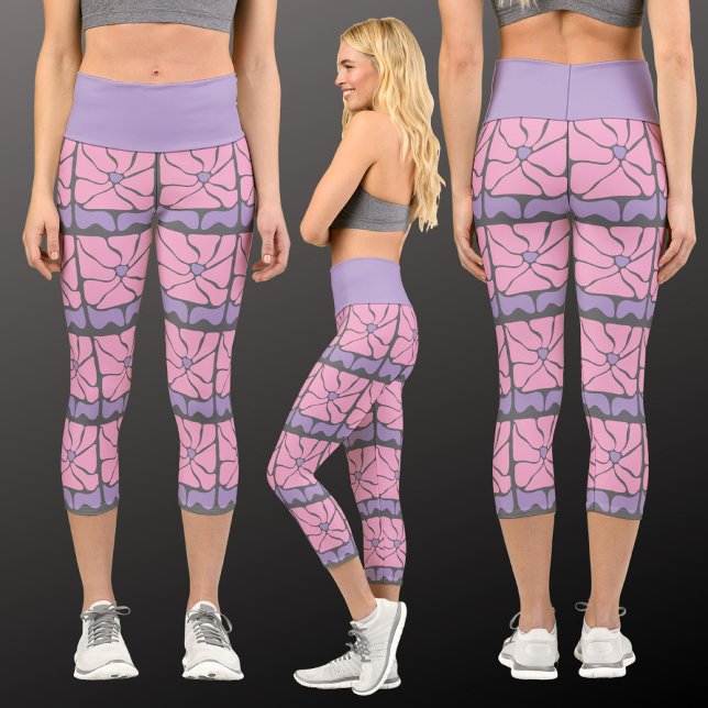 Retro 70s Flower Pattern High Waisted Capris (Creator Uploaded)