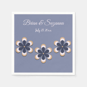 Retro 70's Flower Power in Todays Colors Bride Napkins