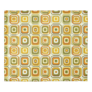 Retro 70s Geometric Pattern in Warm Tones Duvet Cover