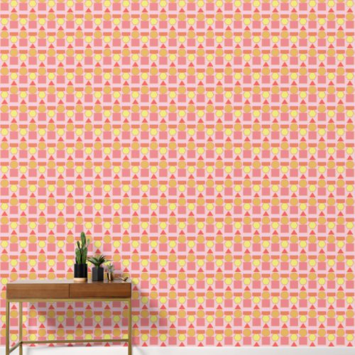 Retro 70s geometric shapes wallpaper wallpaper 