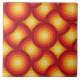 Retro 70s Groovy Circles Pattern Ceramic Tile | Zazzle