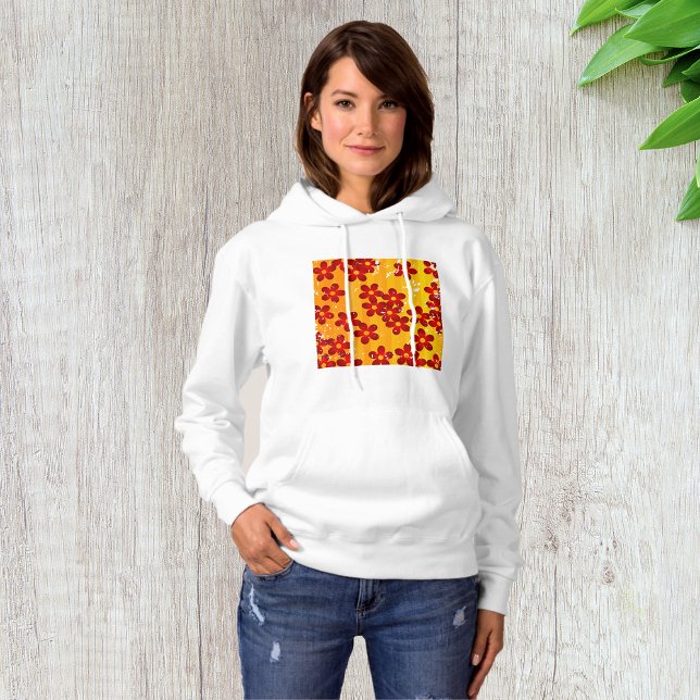 Retro 70s Groovy Floral Pattern Hoodie (Creator Uploaded)