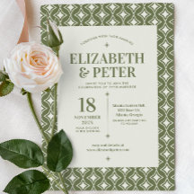 Retro 70s Groovy Green Wedding