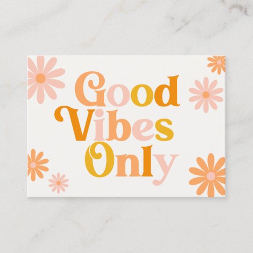 Retro 70s Groovy Thank You Small Business card
