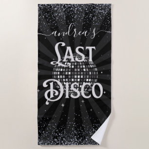 Retro 70s Last Disco Bachelorette Party Weekend Beach Towel