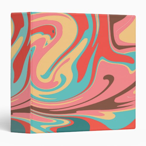 Retro 70s marble pattern background throw pillow t 3 ring binder