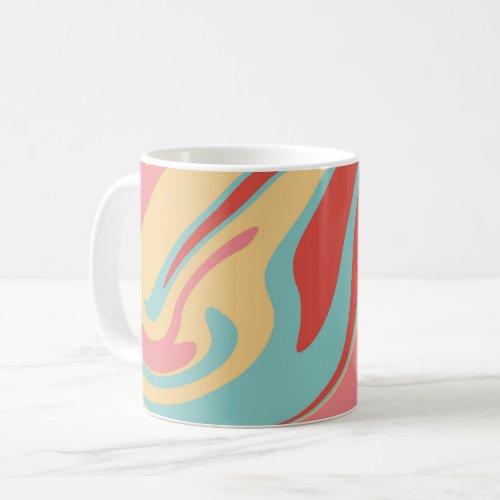  Retro 70s marble pattern Coffee Mug