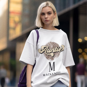 Retro 70's Monogram and Name Groovy Auntie Custom Hoodie