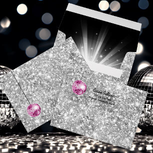 Retro 70's Neon Look Disco Ball Bachelorette Party Envelope