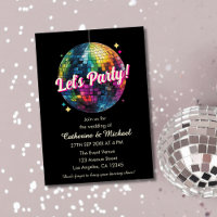 Retro 70's Party Disco Ball Sparkle Glam Wedding