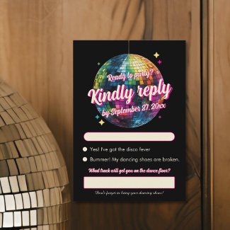 Retro 70's Party Disco Ball Sparkle Glam Wedding