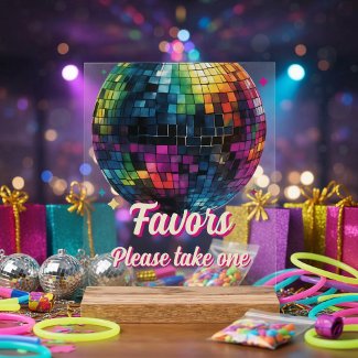 Retro 70's Party Disco Ball Wedding Favors