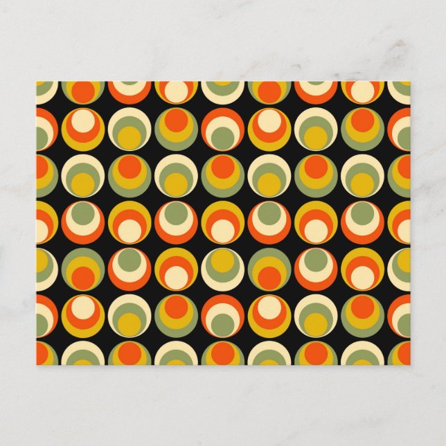 Retro 70s Pattern Postcard (Front)