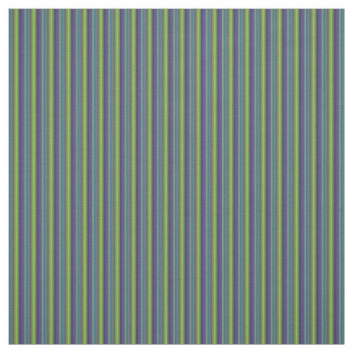 Retro 70s Peacock Palette Vertical Stripes Fabric