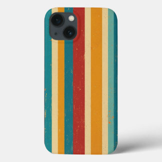 Retro 70s Rainbow Stripe Vintage iPhone Case