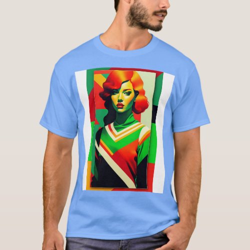 Retro 70s Redhead Disco Queen T_Shirt