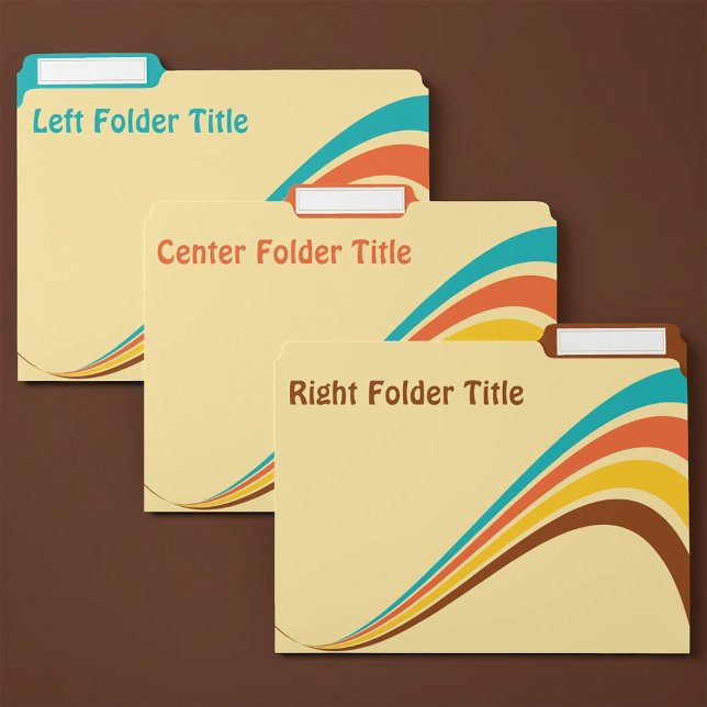 Retro 70's Stripes File Folder (Creator Uploaded)
