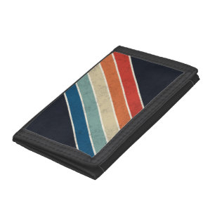 Retro 70s Stripes Trifold Wallet