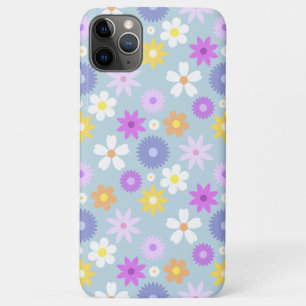 Retro 70s Style Flower Pattern Pastel Colors iPhone 11 Pro Max Case