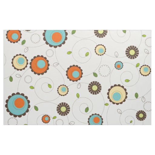 Retro 70s Style Pattern Fabric