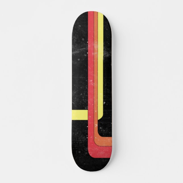 Retro 70's style skateboard design deck (Front)