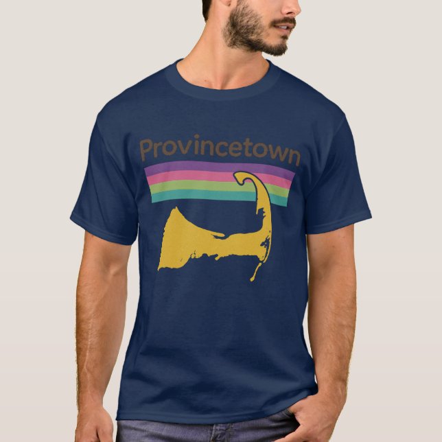 Retro 70s-style souvenir Provincetown T-Shirt (Front)