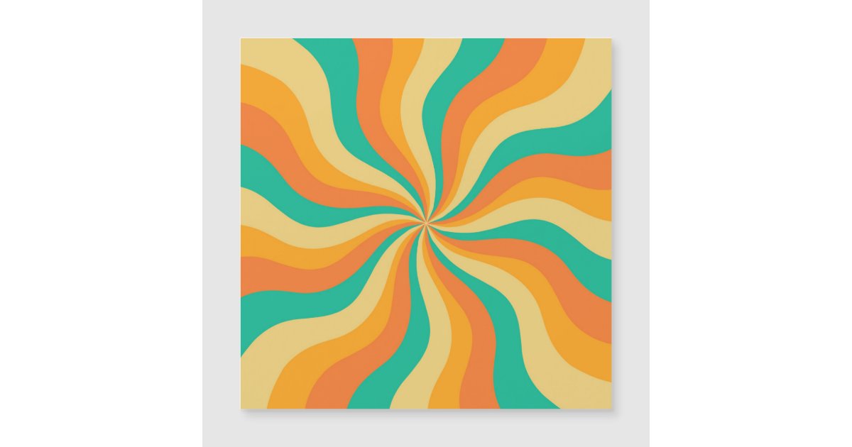 Retro 70s Sunburst Colorful Background | Zazzle