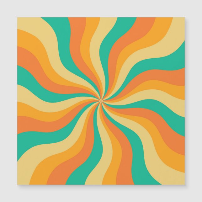 Retro 70s Sunburst Colorful Background (Front)