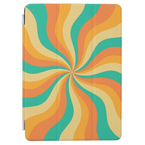 Retro 70s Sunburst Colorful Background iPad Air Cover