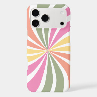 Retro 70s Sunburst Flower Colors iPhone 17 Pro Max Case