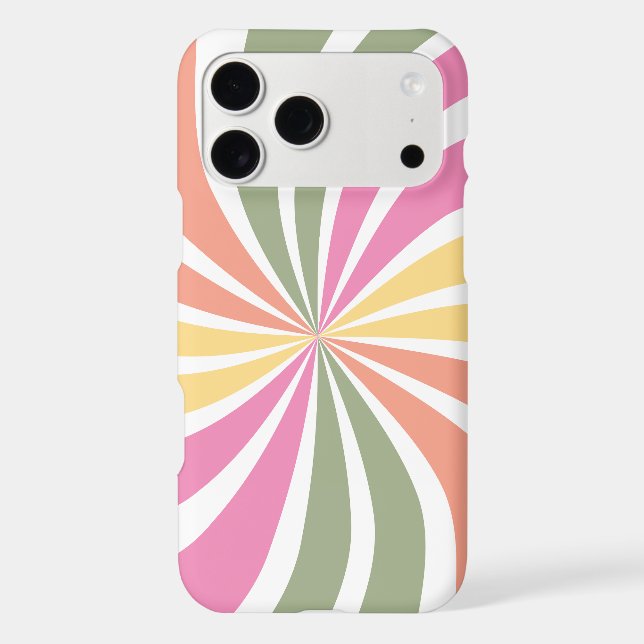 Retro 70s Sunburst Flower Colors Case-Mate iPhone Case (Back)