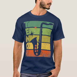 Retro 70s Tenor Saxophone Cool Vintage Sax Gift T-Shirt