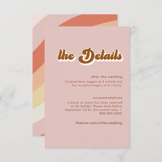 Retro 70s Terracotta Details Enclosure Card (Front/Back)