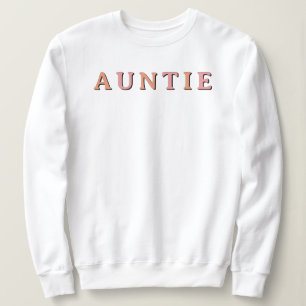 Retro 70's Themed Blush and Orange Auntie Sweatshirt