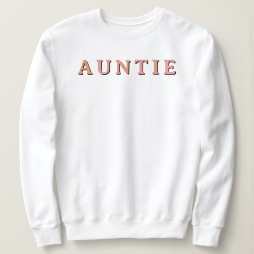 Retro 70s Themed Blush and Orange Auntie Sweatshirt