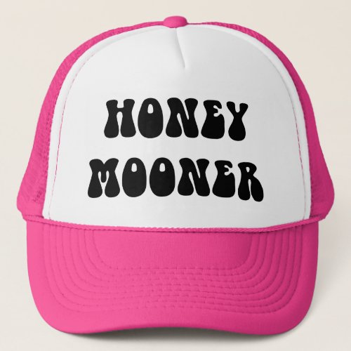 Retro 70s Themed Honeymooner Bride  Trucker Hat