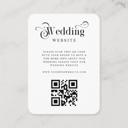 Retro 70s Typography Wedding Website Online RSVP Enclosure Card