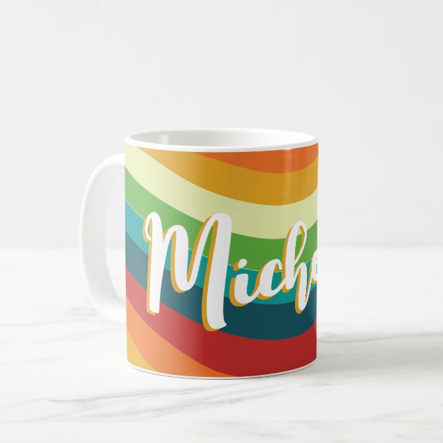 Retro 70s Vintage Coffee Mug (Front Left)