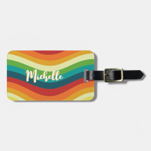 Retro 70s Vintage Luggage Tag