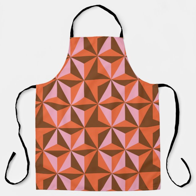 Retro 70's: Vintage Pattern Background Apron (Front)