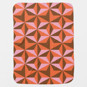 Retro 70's: Vintage Pattern Background Baby Blanket