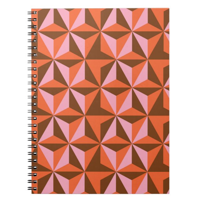 Retro 70's: Vintage Pattern Background Notebook (Front)