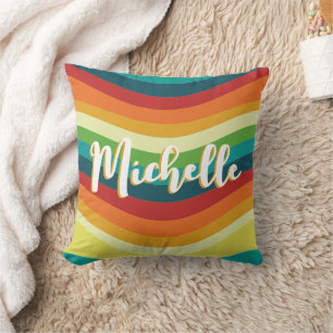 Retro 70s Vintage Throw Pillow