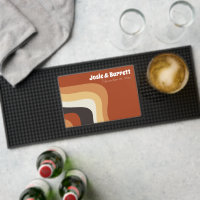 Retro 70s Wedding Burnt Orange Personalized